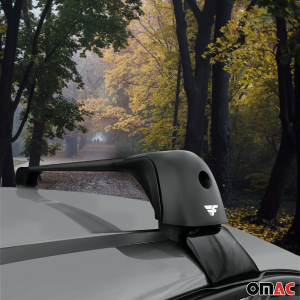 Volkswagen Golf Roof Rack Cross Bars - Omac - Compact (9080B Kit SX1) - Black - '15-'21